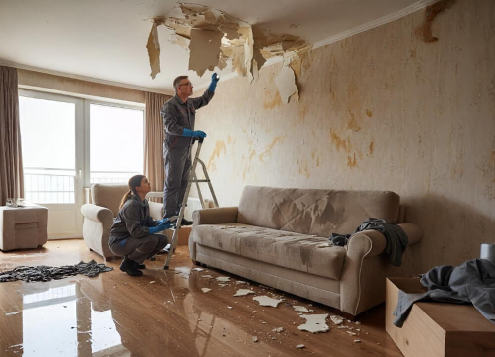 Перечень работ по экспертизе после залива квартиры